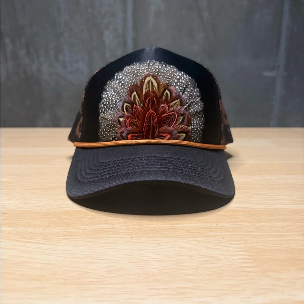 Wild Feather Camo Trucker Hat - Picture 1 of 6
